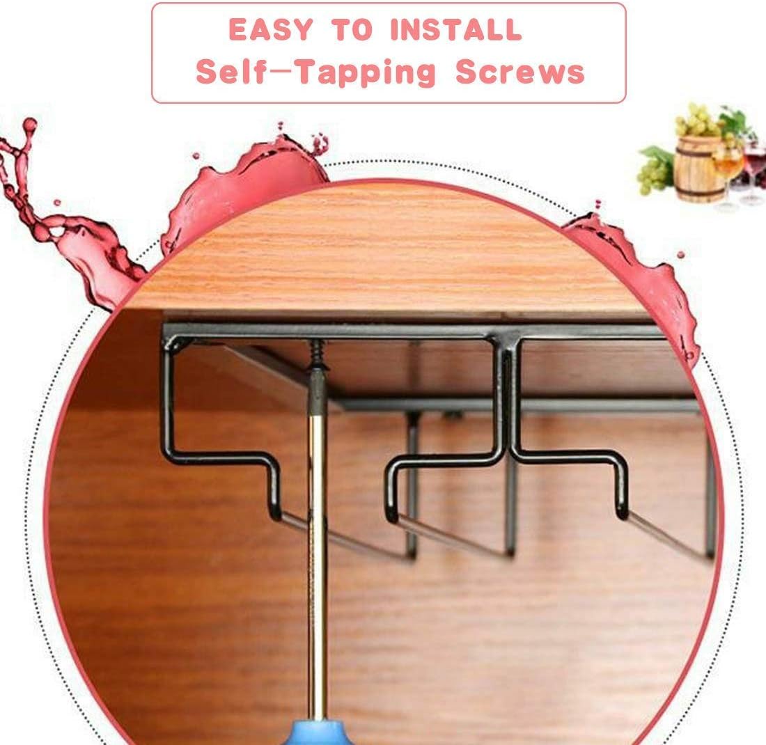 Wine Glass Rack Under Cabinet