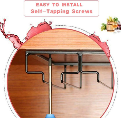 Wine Glass Rack Under Cabinet