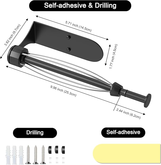 Adhesive Paper Towel Holder Under Cabinet, Single Hand Operable